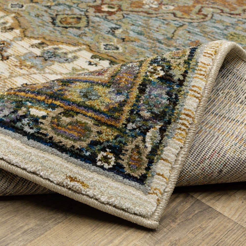 Oriental Weavers Andorra 2451B Ivory Traditional Oriental Nylon Indoor Area Rectangle Rug (SAK56132)