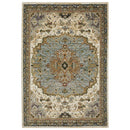 ORIENTAL WEAVERS Andorra 2451B Ivory Traditional Oriental Nylon Indoor Area Rectangle Rug (SAK56132)