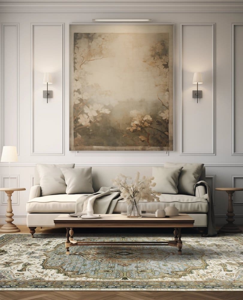 Oriental Weavers Andorra 2451B Ivory Traditional Oriental Nylon Indoor Area Rectangle Rug (SAK56132)