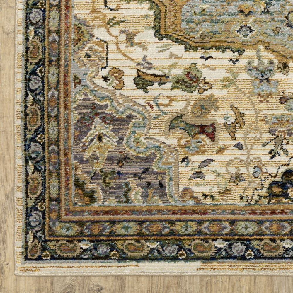 Oriental Weavers Andorra 2451B Ivory Traditional Oriental Nylon Indoor Area Rectangle Rug (SAK56132)