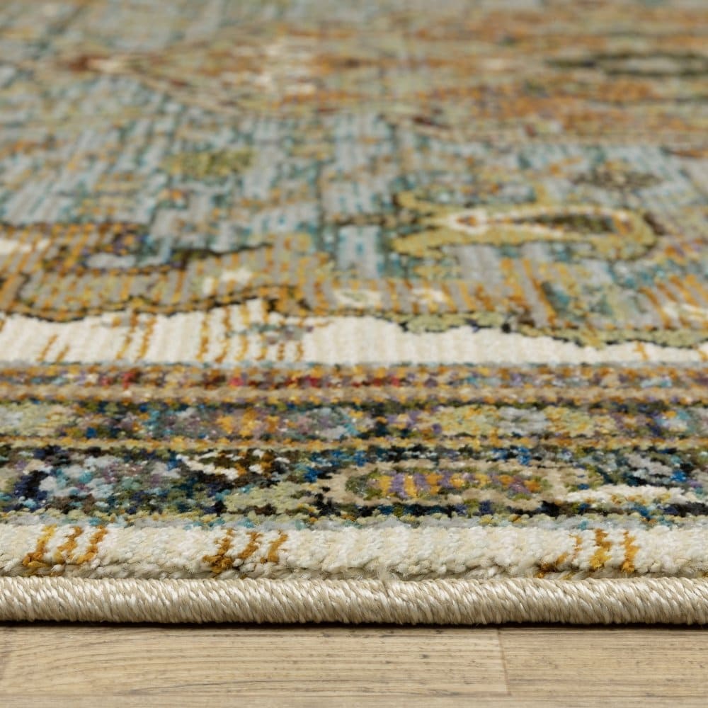 Oriental Weavers Andorra 2451B Ivory Traditional Oriental Nylon Indoor Area Rectangle Rug (SAK56132)