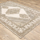 ORIENTAL WEAVERS Andorra 298C0 Beige Vintage Medallion Nylon Indoor Area Rectangle Rug (SAK17346)