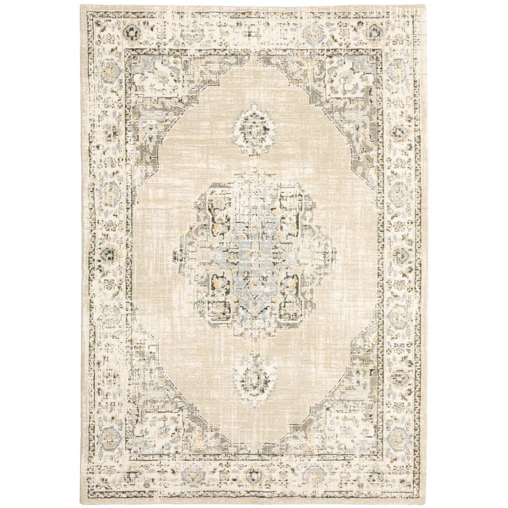 Oriental Weavers Andorra 303D0 Beige Traditional Classic Nylon Indoor Area Rectangle Rug (SAK53671)