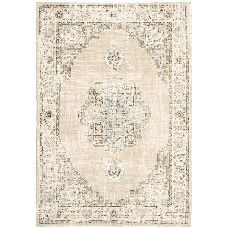 ORIENTAL WEAVERS Andorra 303D0 Beige Traditional Classic Nylon Indoor Area Rectangle Rug (SAK53671)