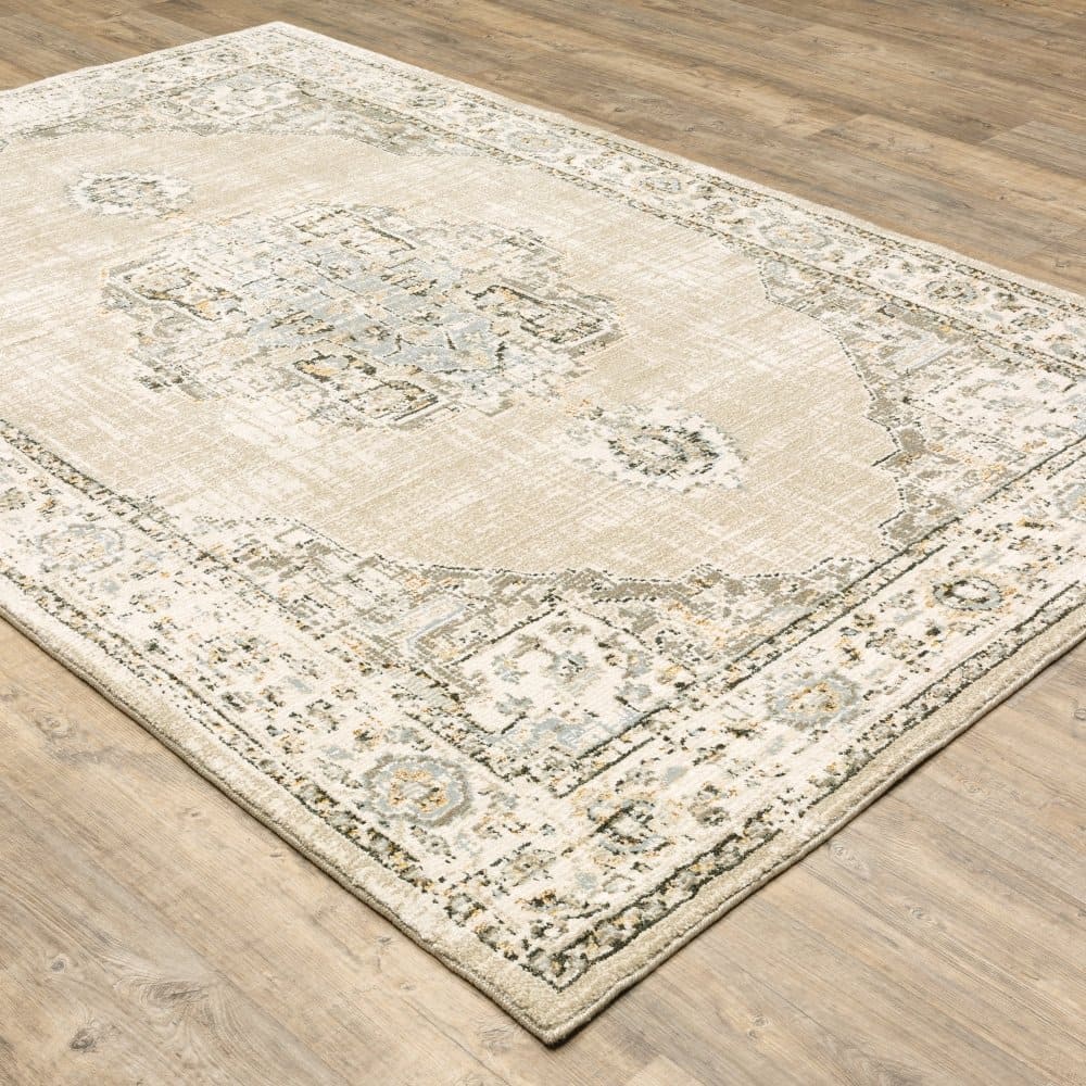 Oriental Weavers Andorra 303D0 Beige Traditional Classic Nylon Indoor Area Rectangle Rug (SAK53671)