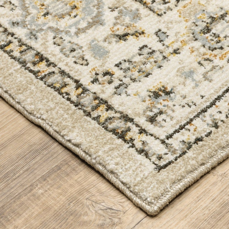 ORIENTAL WEAVERS Andorra 303D0 Beige Traditional Classic Nylon Indoor Area Rectangle Rug (SAK53671)