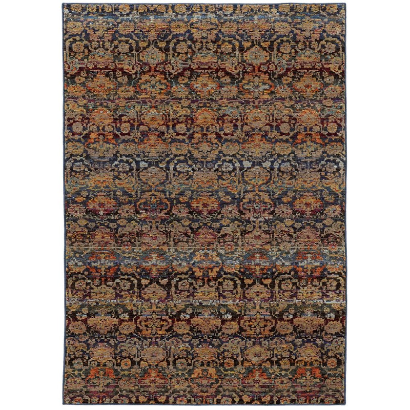 ORIENTAL WEAVERS Andorra 6836C Multi Blue Vintage Ombre Nylon Indoor Area Rectangle Rug (SAK59802)