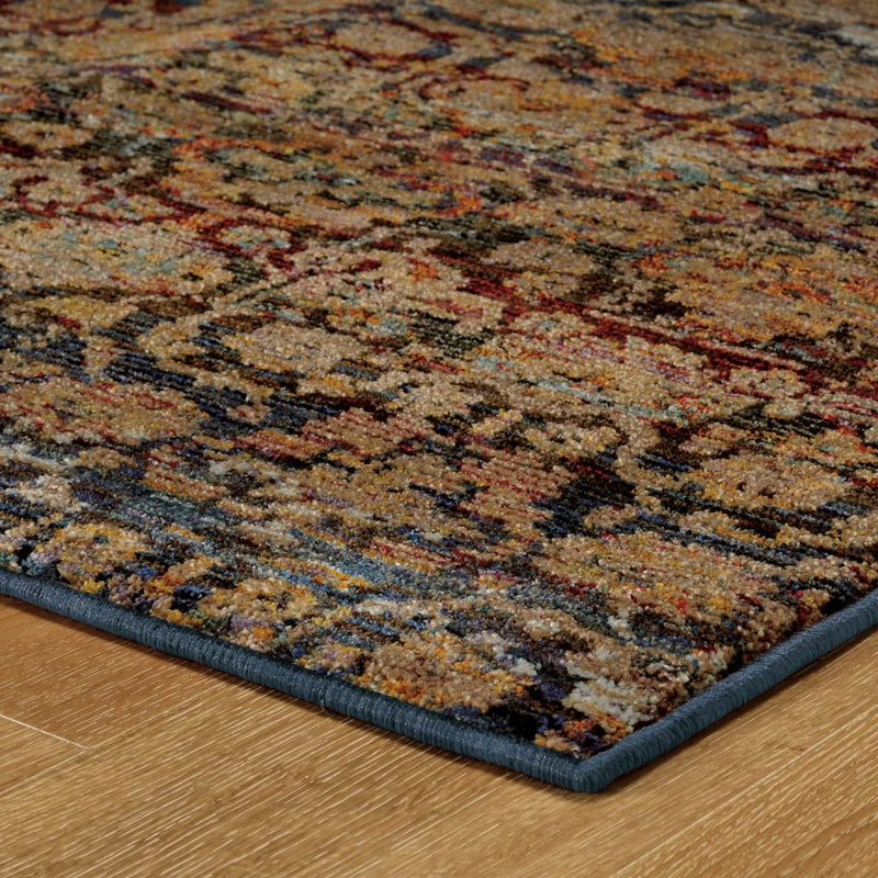ORIENTAL WEAVERS Andorra 6836C Multi Blue Vintage Ombre Nylon Indoor Area Rectangle Rug (SAK59802)
