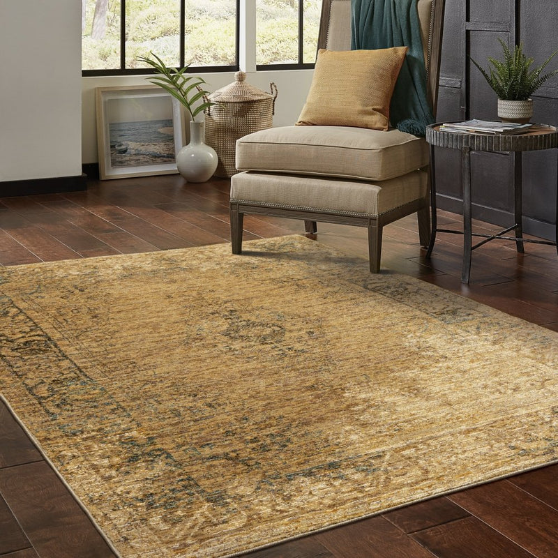 ORIENTAL WEAVERS Andorra 6845D Brown Vintage Oriental Nylon Indoor Area Rectangle Rug (SAK78905)