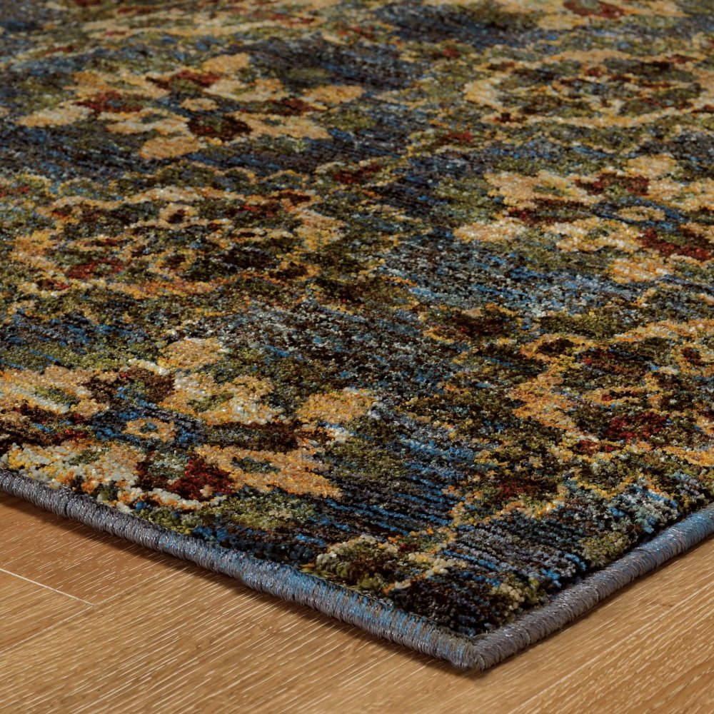 Oriental Weavers Andorra 6883C Blue Bohemian Medallion Nylon Indoor Area Rectangle Rug (SAK10987)
