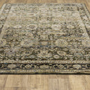 ORIENTAL WEAVERS Andorra 7125C Green Vintage Oriental Nylon Indoor Area Rectangle Rug (SAK16489)