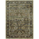 ORIENTAL WEAVERS Andorra 7125C Green Vintage Oriental Nylon Indoor Area Rectangle Rug (SAK16489)