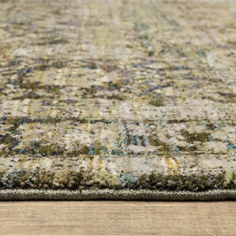 ORIENTAL WEAVERS Andorra 7125C Green Vintage Oriental Nylon Indoor Area Rectangle Rug (SAK16489)