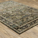 ORIENTAL WEAVERS Andorra 7125C Green Vintage Oriental Nylon Indoor Area Rectangle Rug (SAK16489)