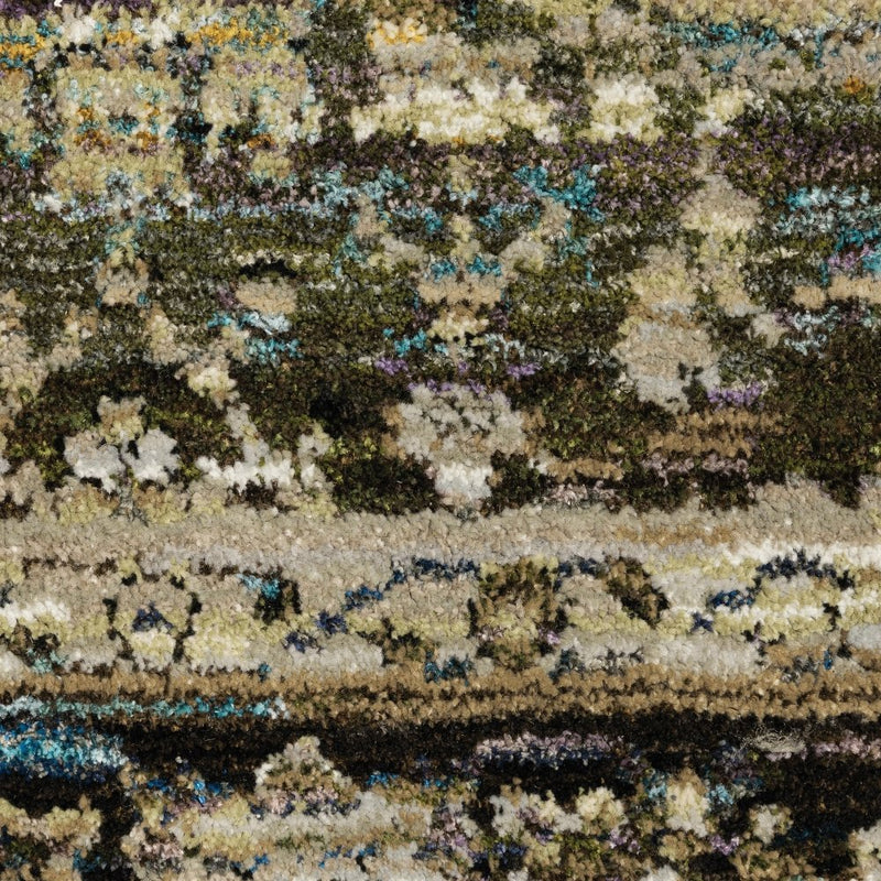 ORIENTAL WEAVERS Andorra 7125C Green Vintage Oriental Nylon Indoor Area Rectangle Rug (SAK16489)