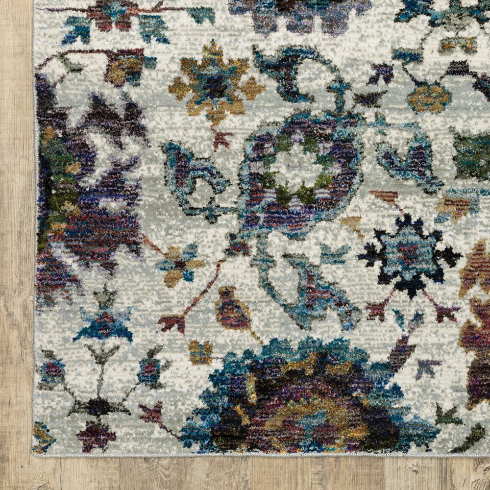 Oriental Weavers Andorra 7129A Stone Bohemian Floral Nylon Indoor Area Rectangle Rug (SAK52812)