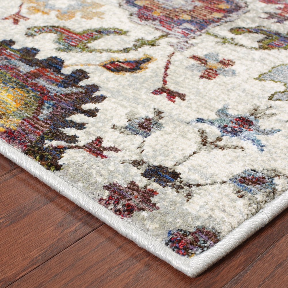Oriental Weavers Andorra 7129A Stone Bohemian Floral Nylon Indoor Area Rectangle Rug (SAK52812)
