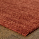 ORIENTAL WEAVERS Aniston 27103 Red Chic Modern Solid Wool Indoor Area Rectangle Rug (SAK97317)