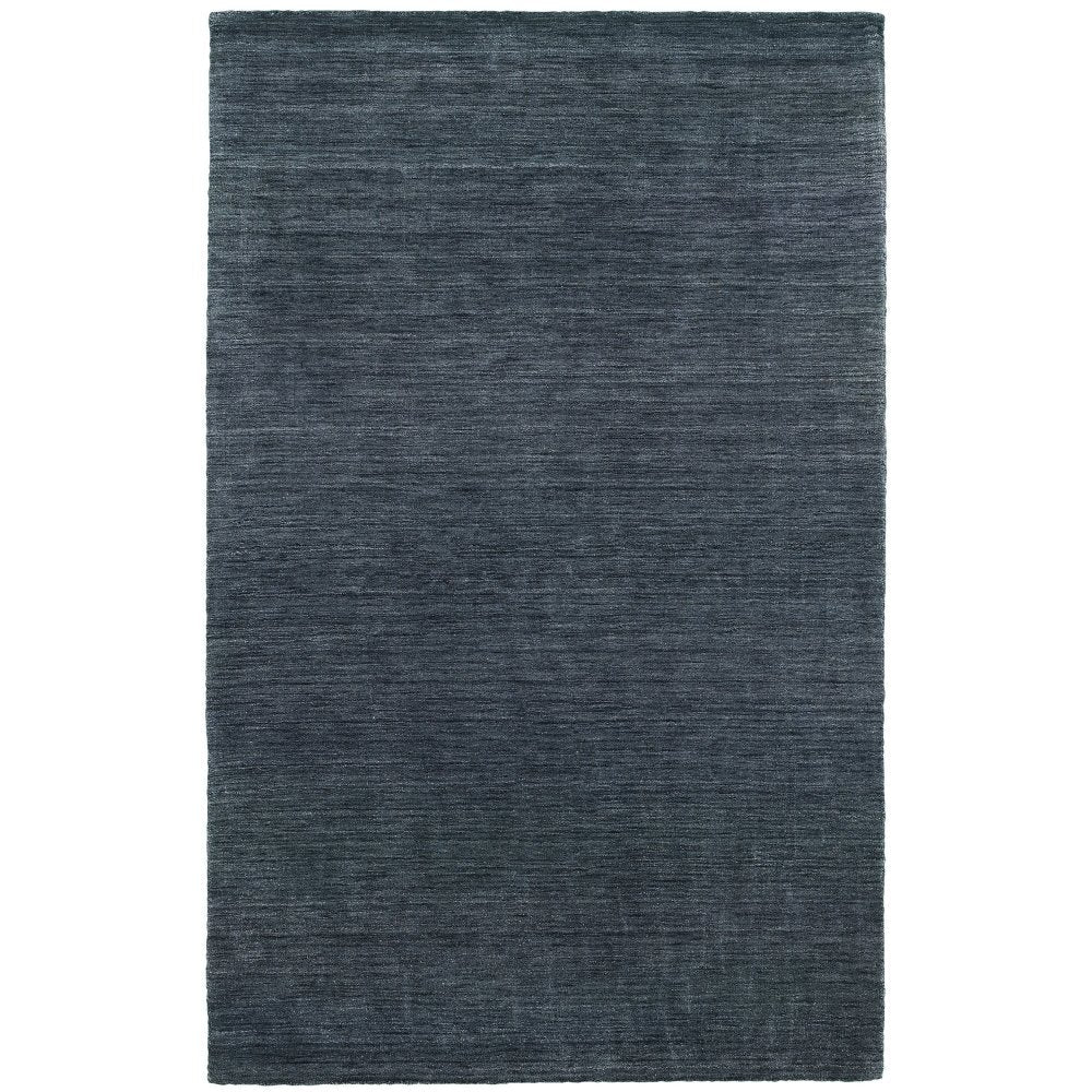 Oriental Weavers Aniston 27106 Navy Timeless Modern Solid Wool Indoor Area Rectangle Rug (SAK73192)