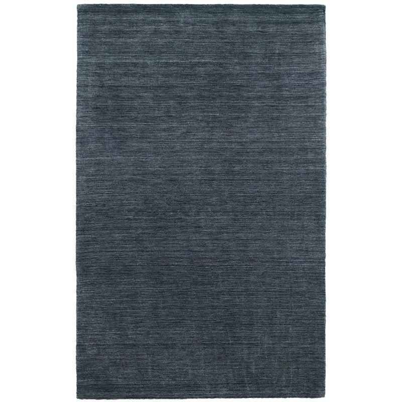 ORIENTAL WEAVERS Aniston 27106 Navy Timeless Modern Solid Wool Indoor Area Rectangle Rug (SAK73192)