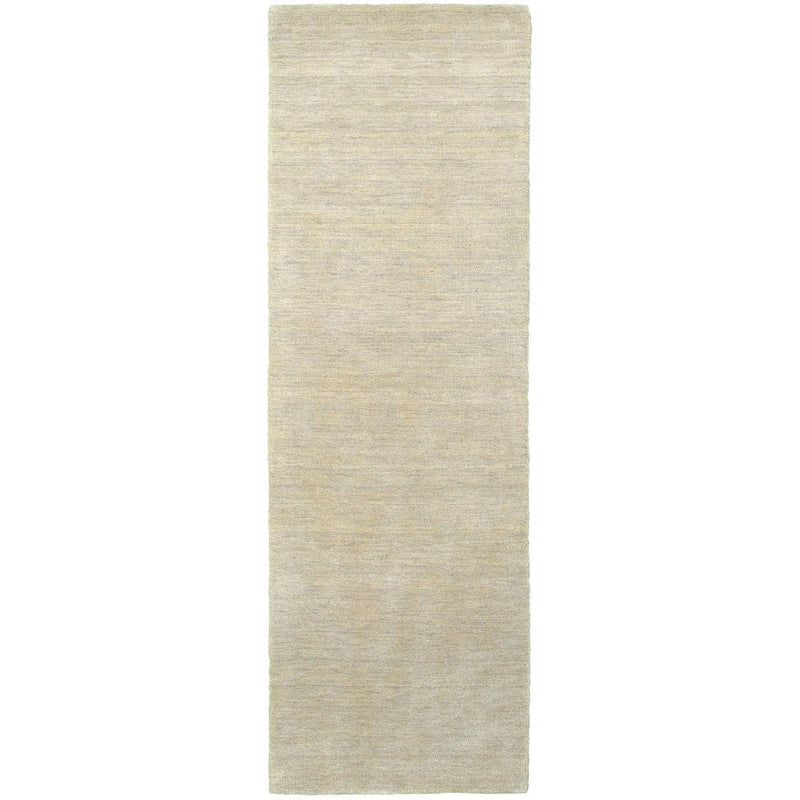 ORIENTAL WEAVERS Aniston 27107 Beige Stylish Modern Solid Wool Indoor Area Rectangle Rug (SAK96302)