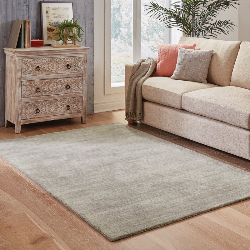 ORIENTAL WEAVERS Aniston 27108 Gray Modern Solid Wool Indoor Area Rectangle Rug (SAK16402)