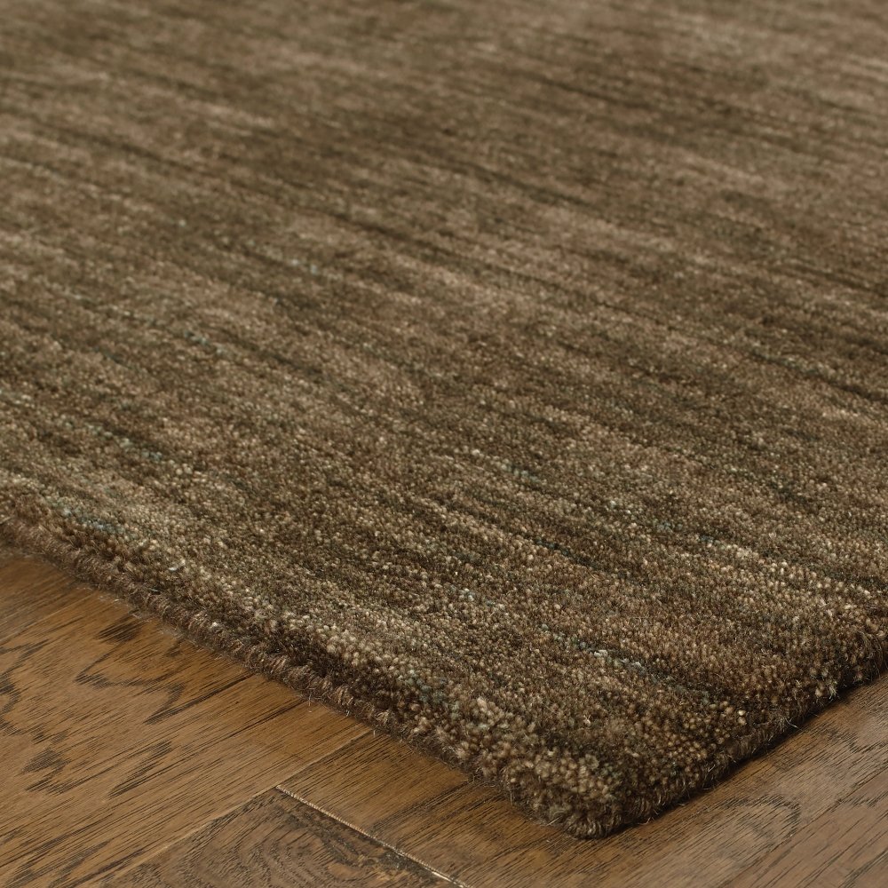 Oriental Weavers Aniston 27109 Brown Contemporary Solid Wool Indoor Area Rectangle Rug (SAK51403)