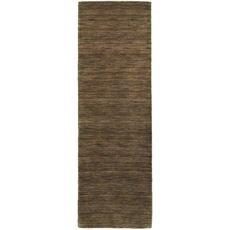 ORIENTAL WEAVERS Aniston 27109 Brown Contemporary Solid Wool Indoor Area Rectangle Rug (SAK51403)