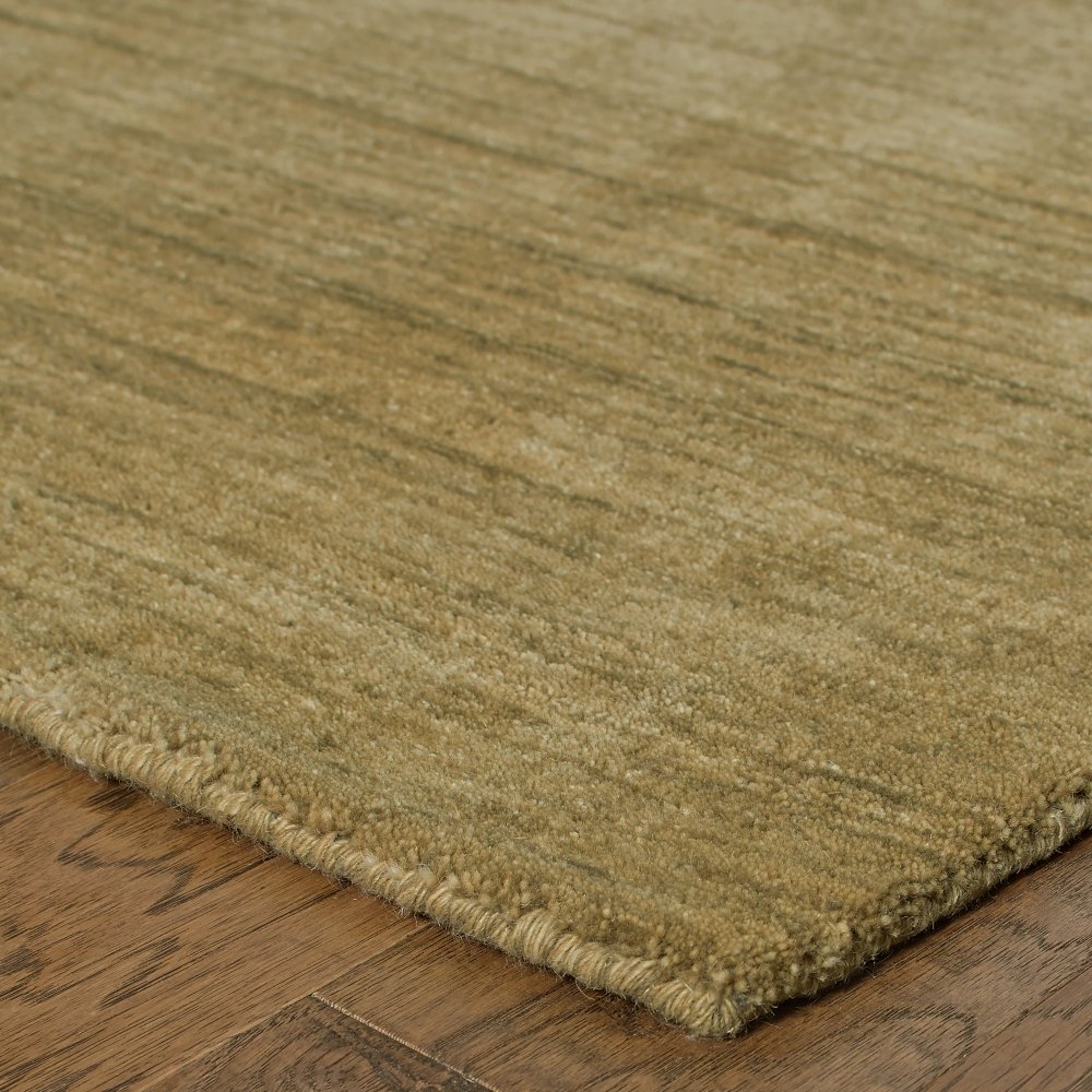 Oriental Weavers Aniston 27110 Gold Sleek Opulence Solid Wool Indoor Area Rectangle Rug (SAK98135)