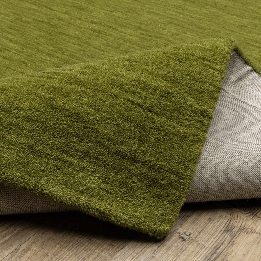 Oriental Weavers Aniston 27116 Olive Casual Sleek Solid Wool Indoor Area Rectangle Rug (SAK17248)