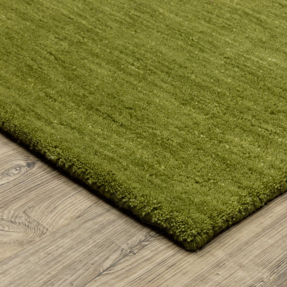 Oriental Weavers Aniston 27116 Olive Casual Sleek Solid Wool Indoor Area Rectangle Rug (SAK17248)