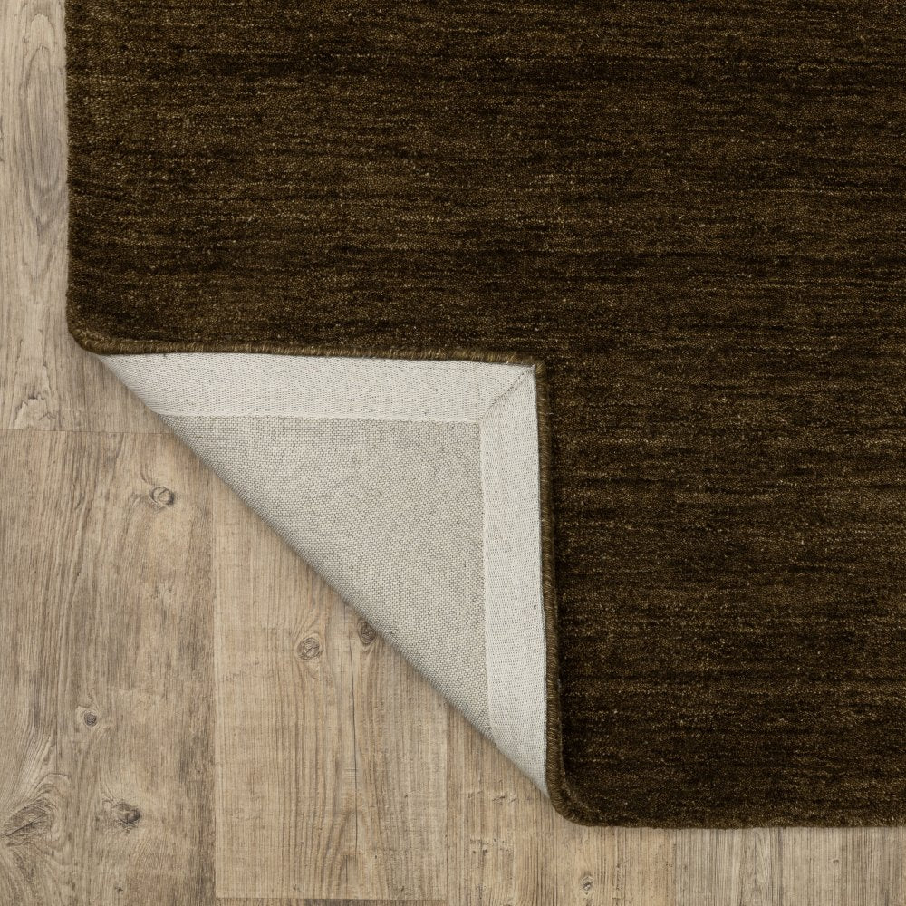 Oriental Weavers Aniston 27117 Brown Casual Solid Wool Indoor Area Rectangle Rug (SAK62903)