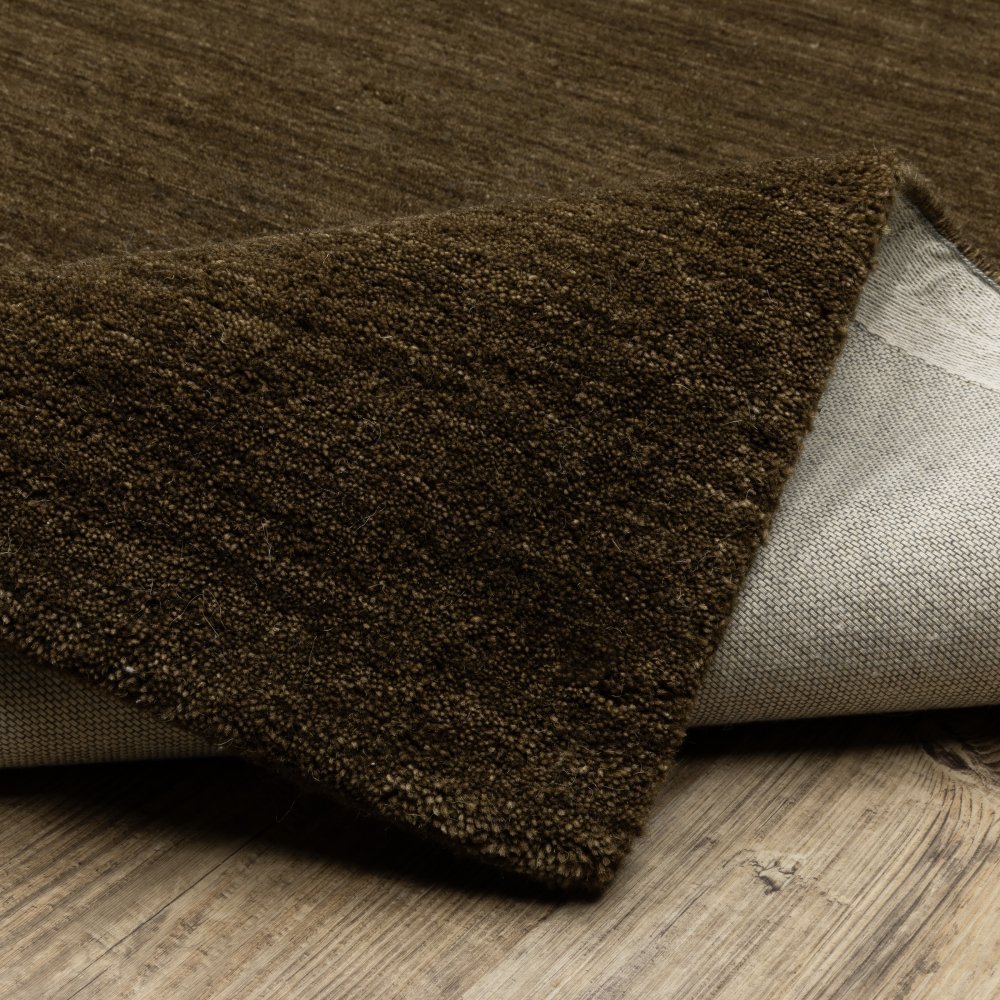 Oriental Weavers Aniston 27117 Brown Casual Solid Wool Indoor Area Rectangle Rug (SAK62903)
