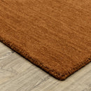 ORIENTAL WEAVERS Aniston 27118 Rust Casual  Solid Wool Indoor Area Rectangle Rug (SAK62932)