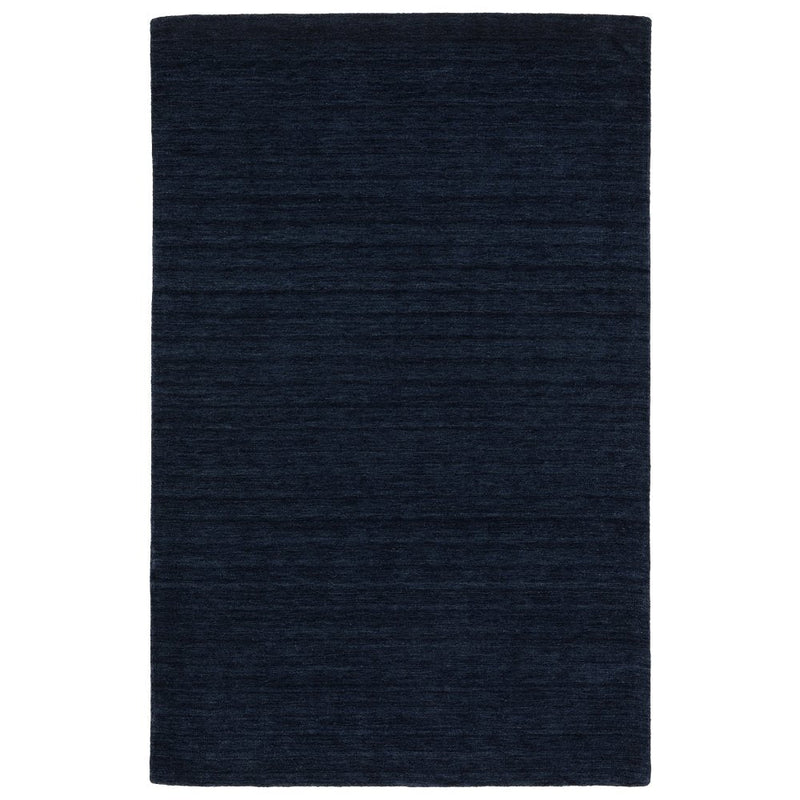 ORIENTAL WEAVERS Aniston 27119 Navy Casual Sleek Solid Wool Indoor Area Rectangle Rug (SAK92681)