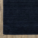 ORIENTAL WEAVERS Aniston 27119 Navy Casual Sleek Solid Wool Indoor Area Rectangle Rug (SAK92681)