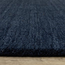 ORIENTAL WEAVERS Aniston 27119 Navy Casual Sleek Solid Wool Indoor Area Rectangle Rug (SAK92681)