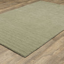 ORIENTAL WEAVERS Aniston 27120 Sage Opulent Modern Solid Wool Indoor Area Rectangle Rug (SAK51302)