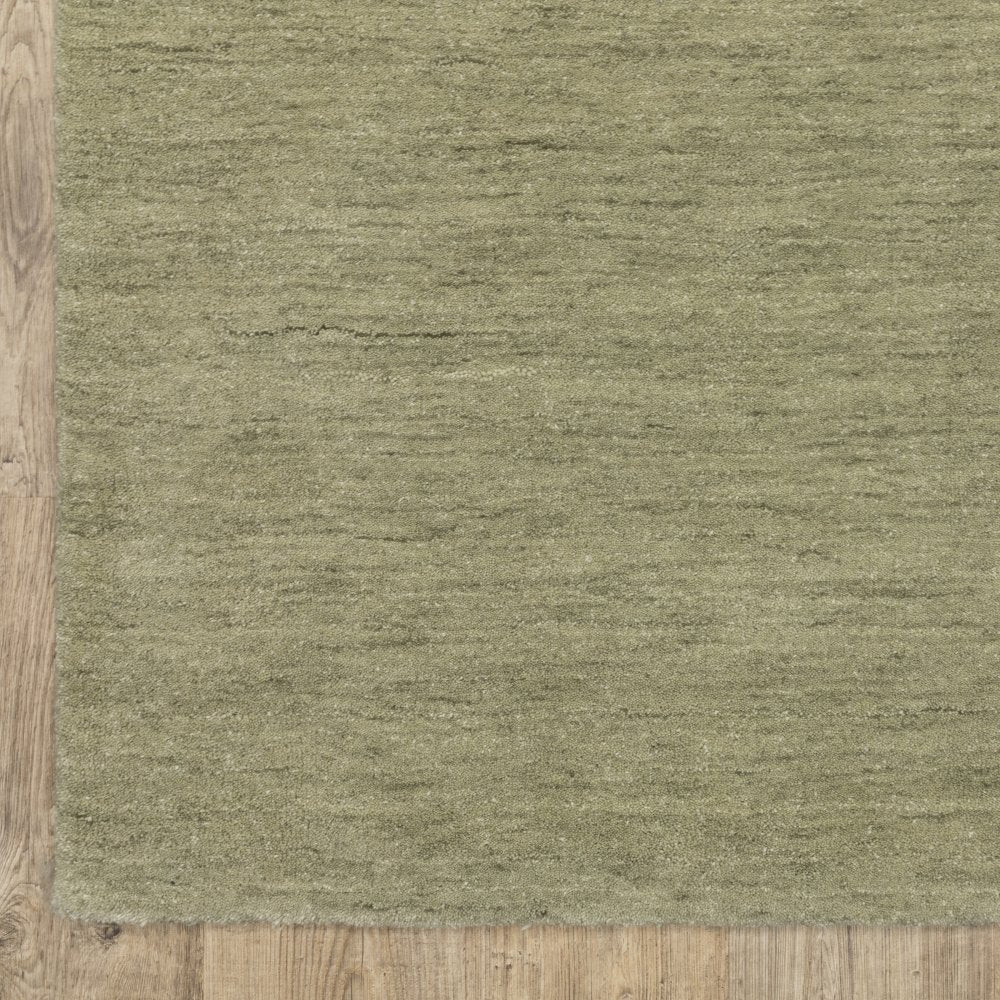 ORIENTAL WEAVERS Aniston 27120 Sage Opulent Modern Solid Wool Indoor Area Rectangle Rug (SAK51302)
