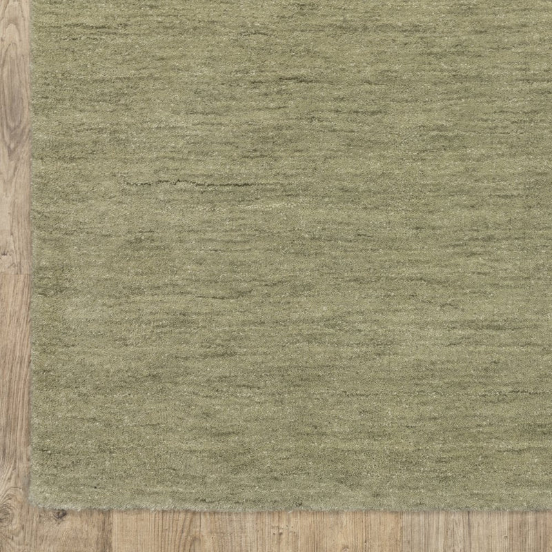 ORIENTAL WEAVERS Aniston 27120 Sage Opulent Modern Solid Wool Indoor Area Rectangle Rug (SAK51302)