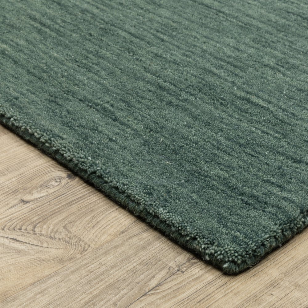 Oriental Weavers Aniston 27121 Teal Casual Solid Wool Indoor Area Rectangle Rug (SAK10236)