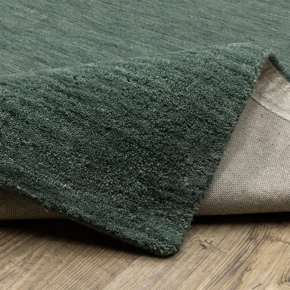 Oriental Weavers Aniston 27121 Teal Casual Solid Wool Indoor Area Rectangle Rug (SAK10236)