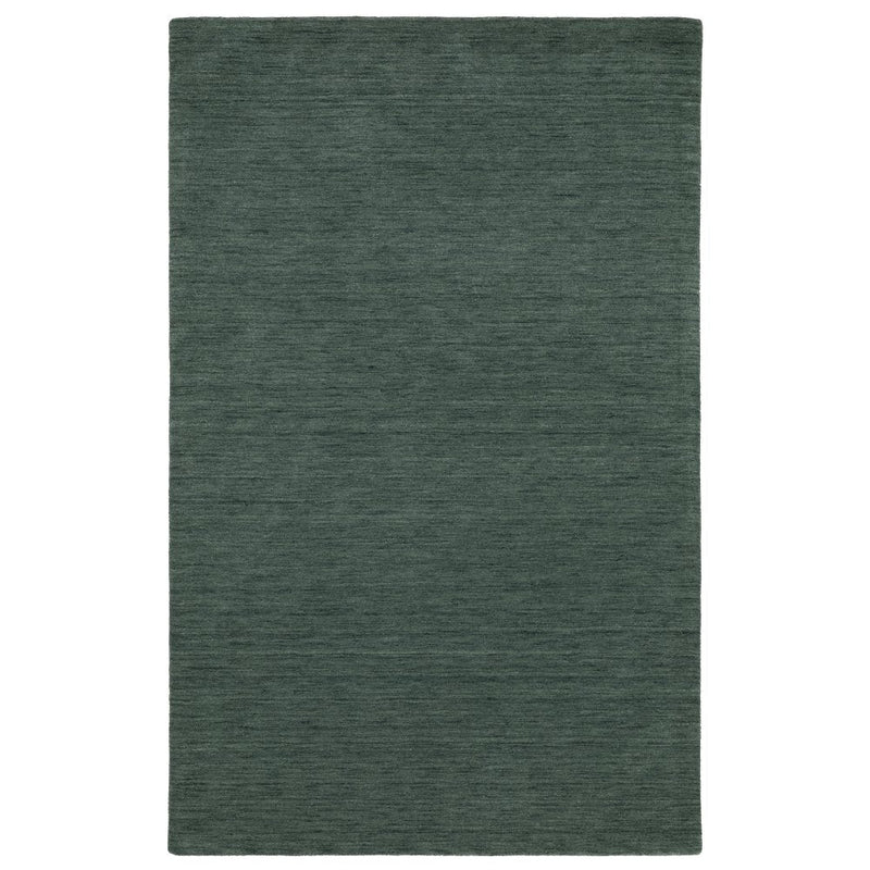 ORIENTAL WEAVERS Aniston 27121 Teal Casual Solid Wool Indoor Area Rectangle Rug (SAK10236)