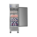Orikool 27 Inch Commercial 23 Cu.Ft Reach-In Stainless Steel Freezer (SAK96352) - Saksby Wholesale - Open Door Front View