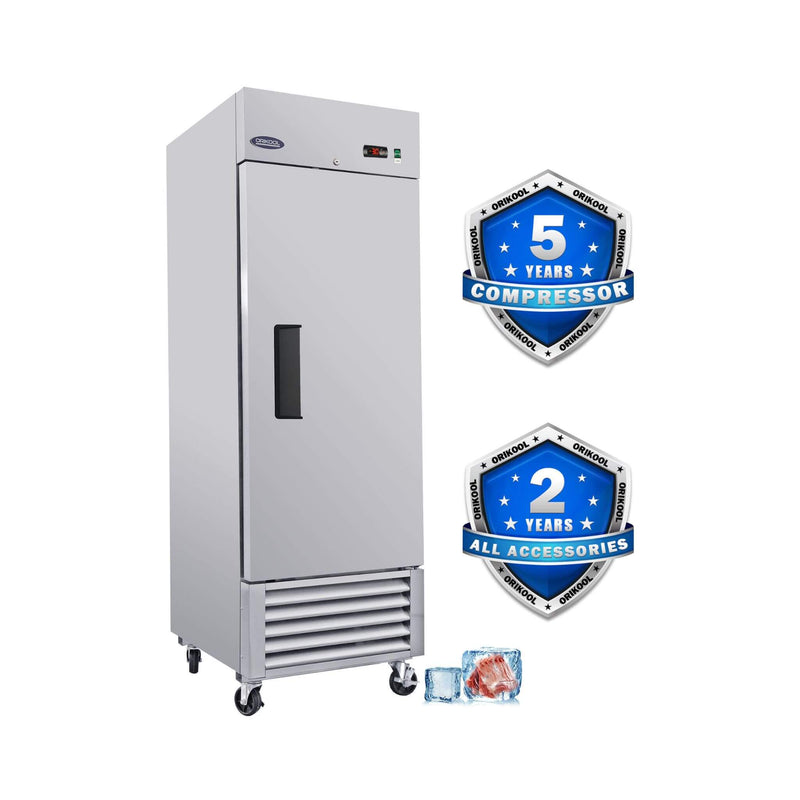 Orikool 27 Inch Commercial 23 Cu.Ft Reach-In Stainless Steel Freezer (SAK96352) - Saksby Wholesale - Warranty Details
