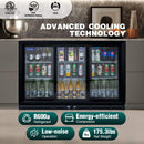 Orikool 53-Inch Energy Efficient Commercial Back Bar Drink Cooler With LED Lighting And 3 Glass Doors (SAK12097) - Saksby Wholesale - Cooling Technology