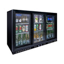 Orikool 53-Inch Energy Efficient Commercial Back Bar Drink Cooler With LED Lighting And 3 Glass Doors (SAK12097) - Saksby Wholesale - Side Front View