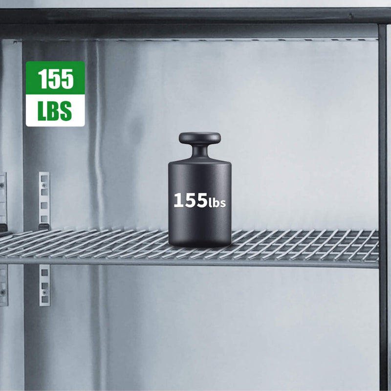 Orikool Commercial Refrigerator Sandwich & Salad Prep Table With Butcher Block Cutting Board (SAK31598) - Saksby Wholesale - Load Capacity View
