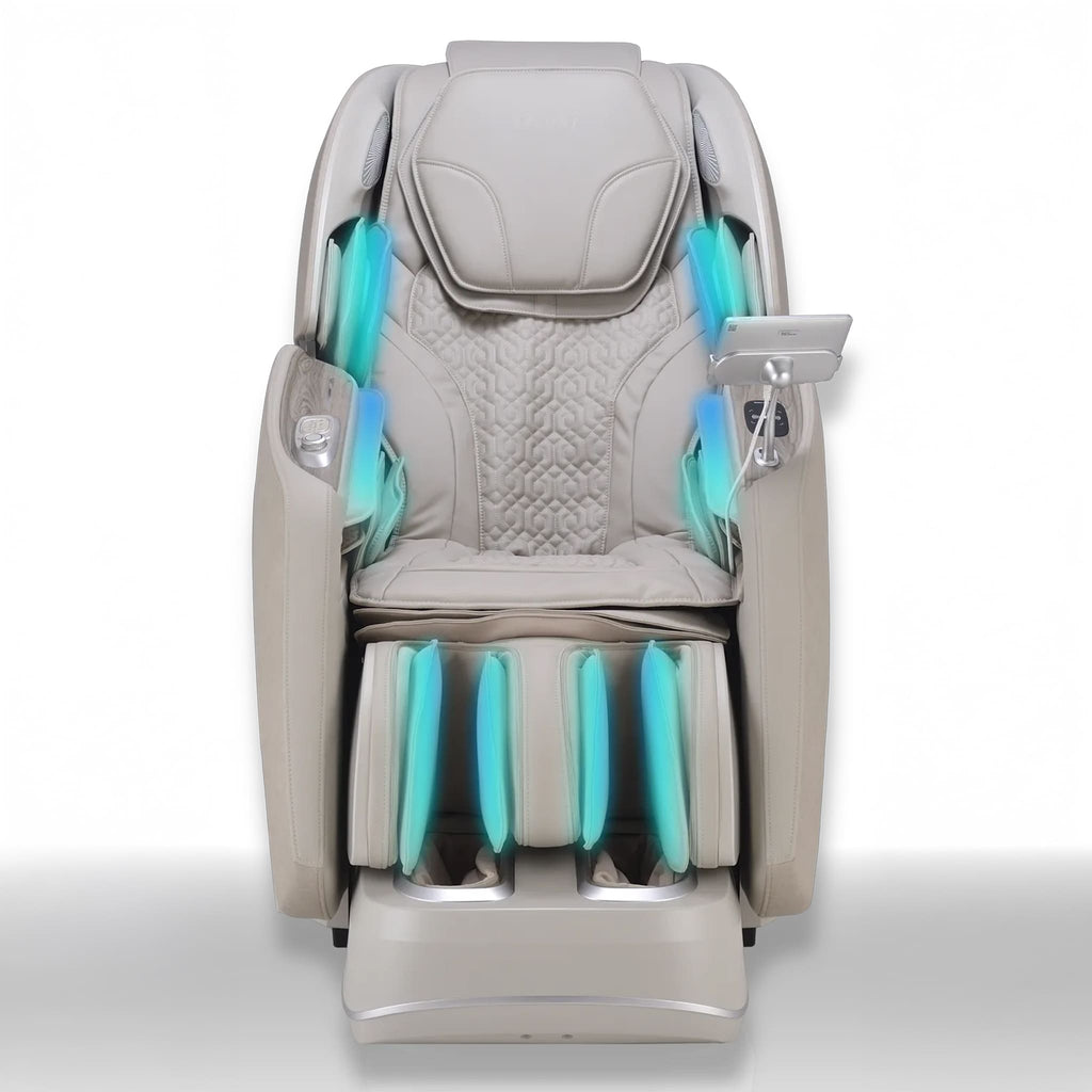 Osaki 4D Manhattan Duo Mech Massage Chair With Smart Auto Body Scan Taupe SAK53948 - 26 Cell Full Air Body Massage