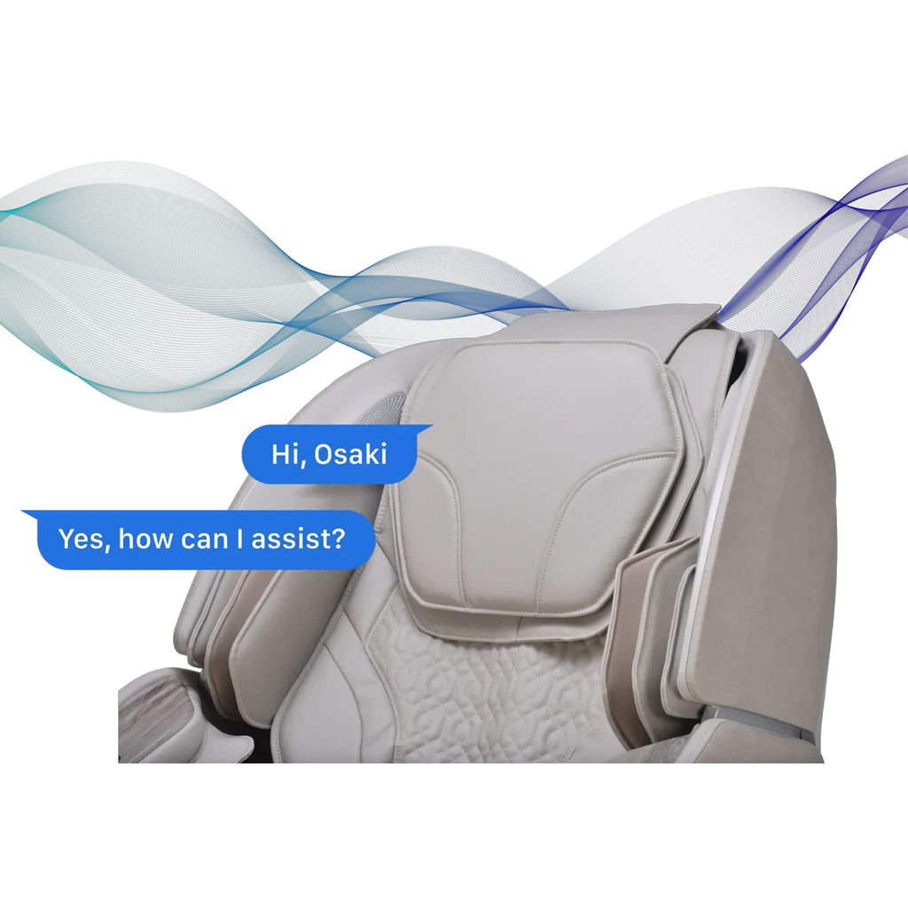 Osaki 4D Manhattan Duo Mech Massage Chair With Smart Auto Body Scan Taupe SAK53948 - Intelligent Voice Control